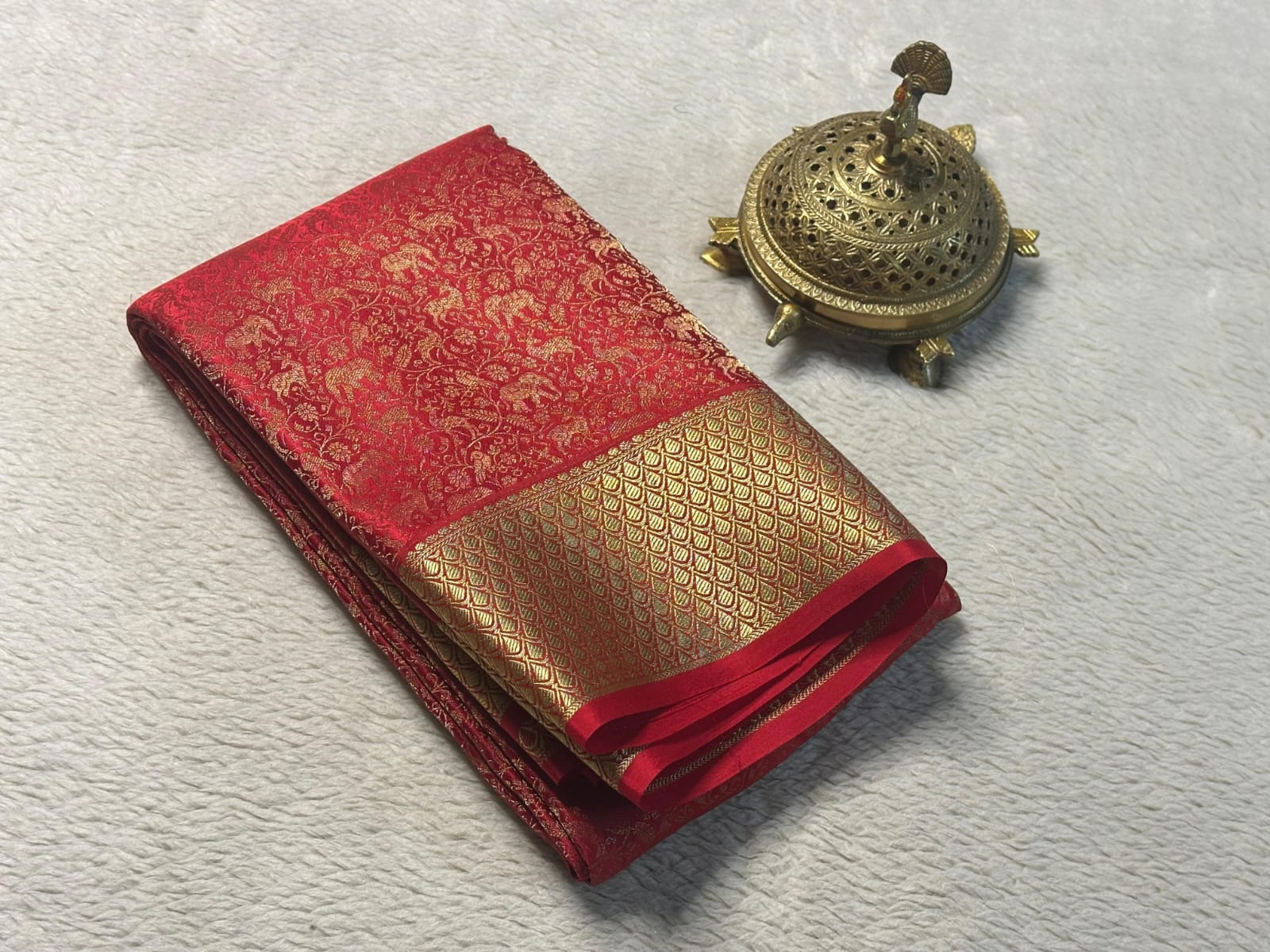 Sharvani Mysore Silk Saree-Red